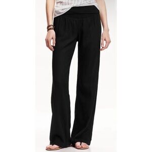 Old Navy Linen Blend Wide Leg Pants with foldover waist